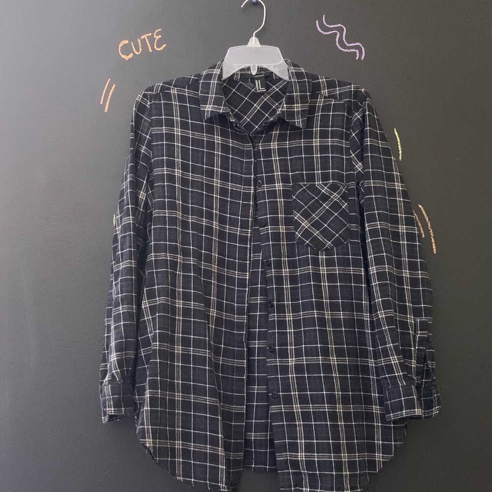 Forever21 Dark Blue/Green Flannel